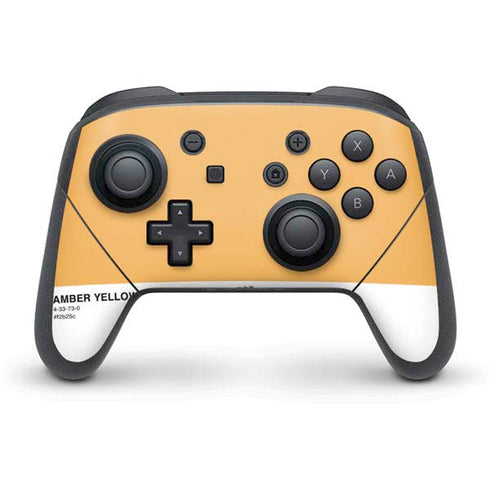 Amber Yellow Nintendo Switch Pro Controller Skin