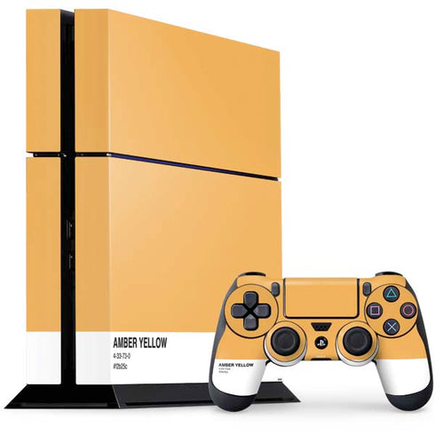 Amber Yellow PS4 Console and Controller Bundle Skin