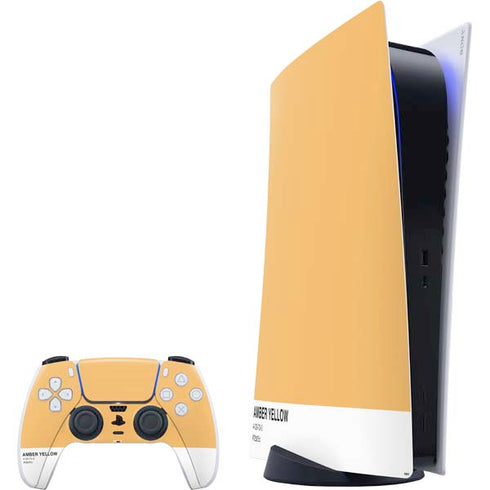 Amber Yellow PS5 Digital Edition Bundle Skin