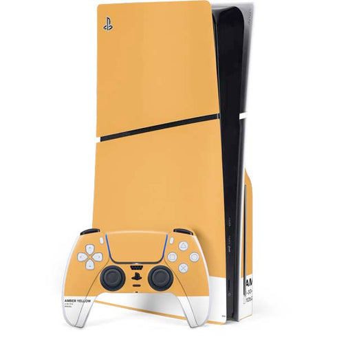 Amber Yellow PS5 Slim Disk Bundle Skin