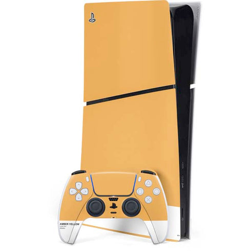 Amber Yellow PS5 Slim Digital Edition Console Skin