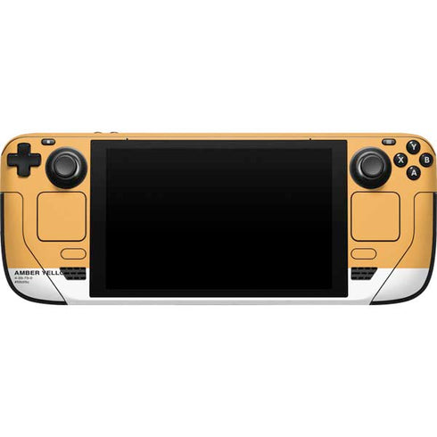 Amber Yellow Steam Deck Handheld Gaming Computer Skin