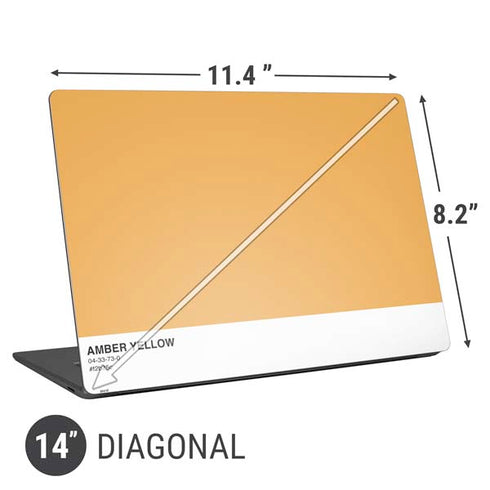 Amber Yellow Universal Laptop 14in (11.4 x 8.2in) Skin