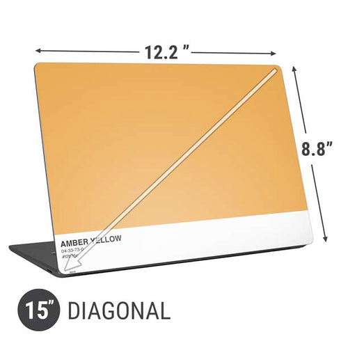 Amber Yellow Universal Laptop 15in (12.2 x 8.8in) Skin