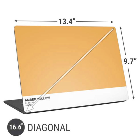 Amber Yellow Universal Laptop 16.6in (13.4 x 9.7in) Skin