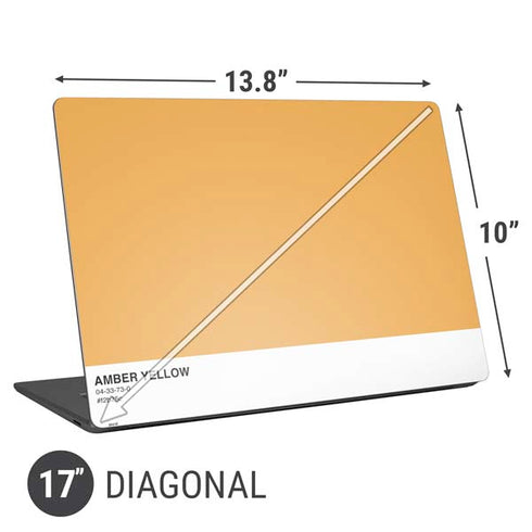 Amber Yellow Universal Laptop 17in (13.8 x 10in) Skin