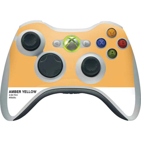 Amber Yellow Xbox 360 Wireless Controller Skin