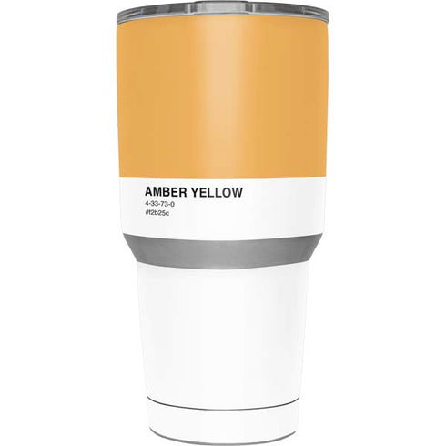Amber Yellow Yeti 30oz Rambler Tumbler Skin