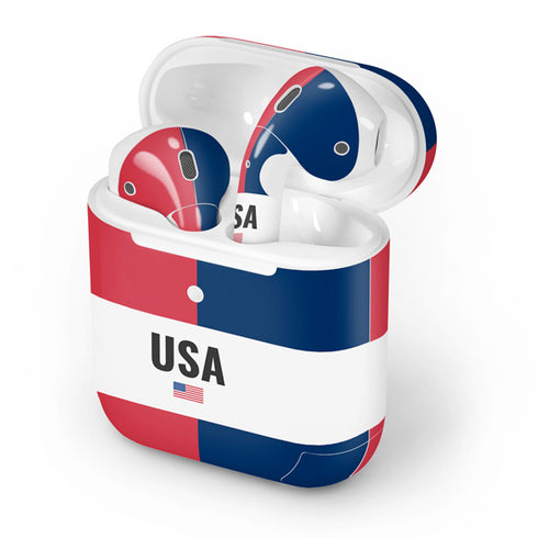 American Flag Color Block Apple AirPods 2 Skin