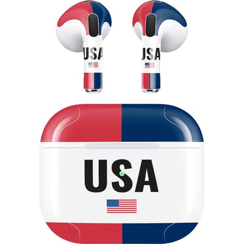 American Flag Color Block Apple AirPods (3rd Gen 2021) Skin