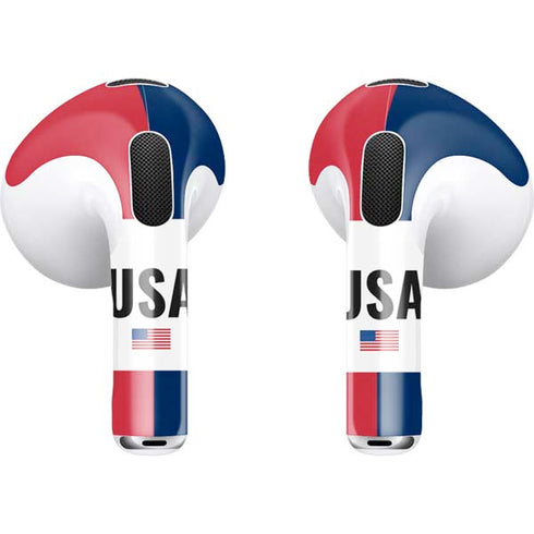 American Flag Color Block Apple AirPods (3rd Gen 2021) Skin