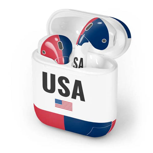 American Flag Color Block Apple AirPods Skin