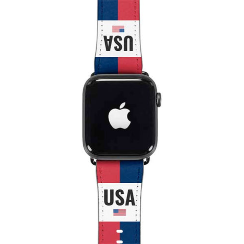 American Flag Color Block Apple Watch Band 42-44mm