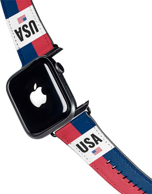 American Flag Color Block Apple Watch Band 42-44mm
