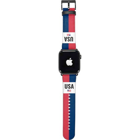American Flag Color Block Apple Watch Band 42-44mm