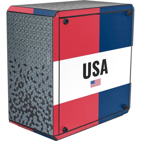 American Flag Color Block Cooler Master MasterBox Q300L Mini Tower Skin