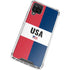 American Flag Color Block Galaxy A12 Clear Case