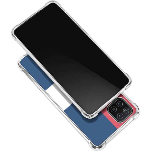 American Flag Color Block Galaxy A12 Clear Case