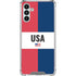 American Flag Color Block Galaxy A13 5G Clear Case