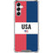 American Flag Color Block Galaxy A14 5G Clear Case