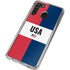 American Flag Color Block Galaxy A21 Clear Case