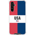 American Flag Color Block Galaxy A54 5G Clear Case
