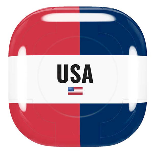 American Flag Color Block Galaxy Buds Pro Skin