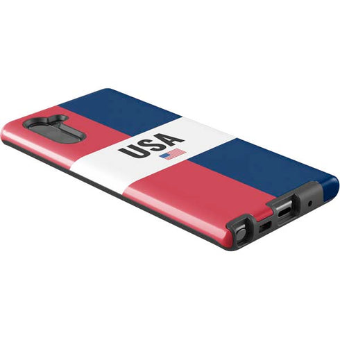 American Flag Color Block Galaxy Note 10 Pro Case