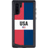 American Flag Color Block Galaxy Note 10 Waterproof Case