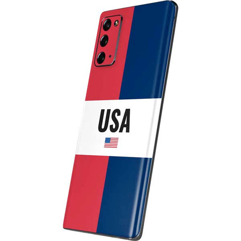 American Flag Color Block Galaxy Note20 5G Skin