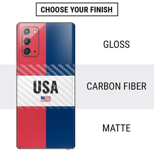 American Flag Color Block Galaxy Note20 5G Skin