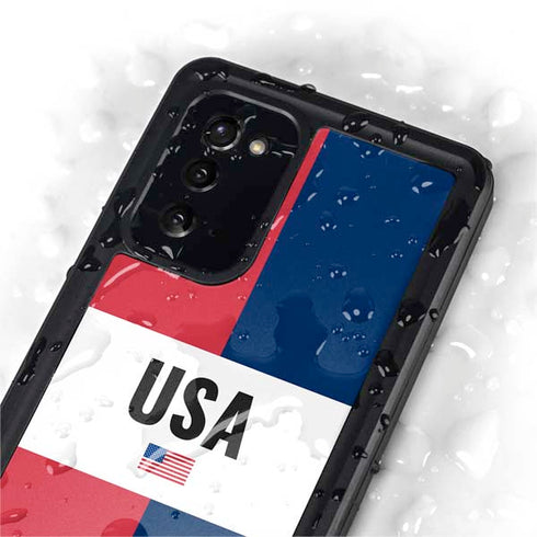 American Flag Color Block Galaxy Note20 5G Waterproof Case