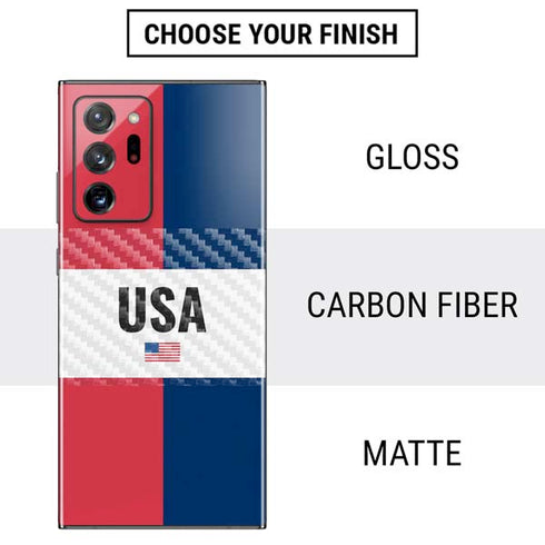 American Flag Color Block Galaxy Note20 Ultra 5G Skin