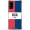 American Flag Color Block Galaxy S20 FE Clear Case