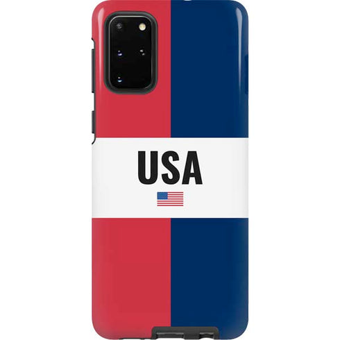 American Flag Color Block Galaxy S20 Plus Pro Case
