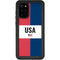 American Flag Color Block Galaxy S20 Plus Waterproof Case