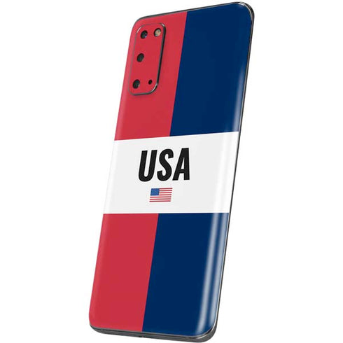 American Flag Color Block Galaxy S20 Skin