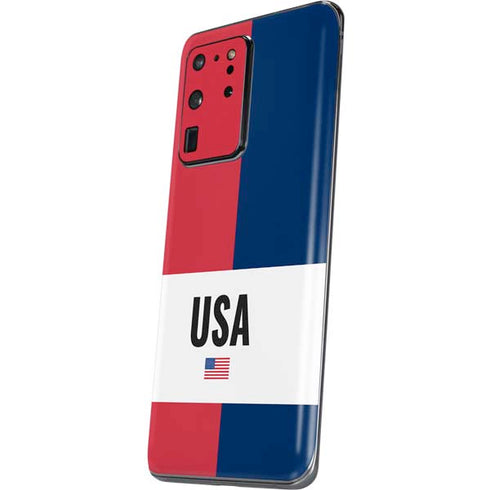 American Flag Color Block Galaxy S20 Ultra 5G Skin