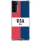 American Flag Color Block Galaxy S21 FE Clear Case