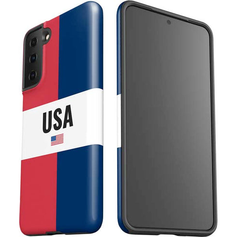 American Flag Color Block Galaxy S21 Plus 5G Pro Case