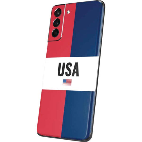 American Flag Color Block Galaxy S21 Plus 5G Skin
