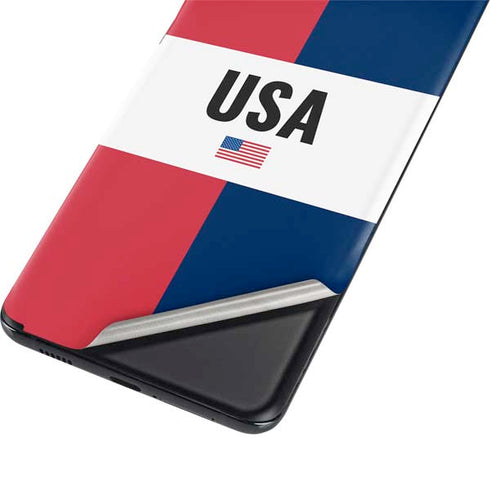 American Flag Color Block Galaxy S21 Ultra 5G Skin