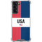 American Flag Color Block Galaxy S22 Clear Case