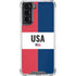 American Flag Color Block Galaxy S22 Clear Case