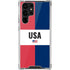 American Flag Color Block Galaxy S22 Ultra Clear Case
