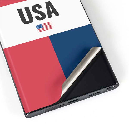 American Flag Color Block Galaxy S22 Ultra Skin