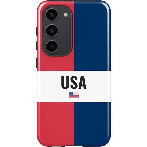 American Flag Color Block Galaxy S23 Pro Case