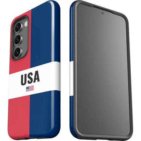 American Flag Color Block Galaxy S23 Pro Case