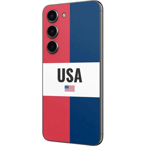 American Flag Color Block Galaxy S23 Skin