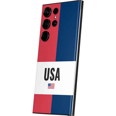 American Flag Color Block Galaxy S23 Ultra Skin